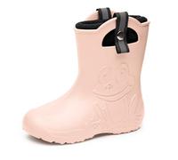 Ladeheid Niños Botas de Goma Ultraligeras con Forro Térmico para Niñas y Niños Antideslizantes Botas de Lluvia Zapatos para Lluvia LA-CA-Frog245 (Verde Oliva, 34/35 EU)