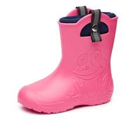 Ladeheid Niños Botas de Goma Ultraligeras con Forro Térmico para Niñas y Niños Antideslizantes Botas de Lluvia Zapatos para Lluvia LA-CA-Frog245 (Camel, 32/33 EU)