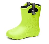 Ladeheid Niños Botas de Goma Ultraligeras con Forro Térmico para Niñas y Niños Antideslizantes Botas de Lluvia Zapatos para Lluvia LA-CA-Frog245 (Verde Oliva, 34/35 EU)