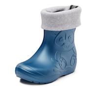 Ladeheid Niños Peso Pluma Botas de Goma Termo z Forro LA-CA-249 (Azul Metalizado-2, 24/25 EU)