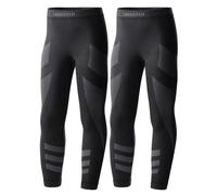 Ladeheid Pack de 2 Calzoncillos Térmicos Largos Ropa Interior Unisexo Niños LAGI008 (Pack de 2 Grafito/Grafito, 158-164)