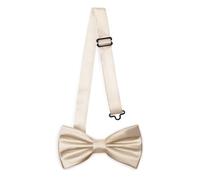 Ladeheid Pajarita elegante para hombre - brillante, ajustable, perfecta para boda, fiesta, oficina. Ideal para hombres, mujeres, adolescentes BMS (12cm x 6cm, Beige)