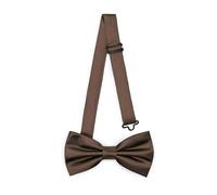 Ladeheid Pajarita elegante para hombre - brillante, ajustable, perfecta para boda, fiesta, oficina. Ideal para hombres, mujeres, adolescentes BMS (12cm x 6cm, Marrón)