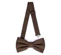 Ladeheid Pajarita elegante para hombre - mate, ajustable, perfecta para boda, fiesta, oficina. Ideal para hombres, mujeres, adolescentes - Un gran regalo BMM (12cm x 6cm, Marrón)