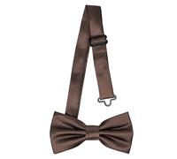 Ladeheid Pajarita para niños - Preatada, banda ajustable, diseño brillante, ideal para bodas, cumpleaños, inicio escolar - Resistente y elegante BKS (10cm x 5cm, Marrón)