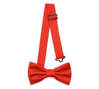 Ladeheid Pajarita para niños - Preatada, banda ajustable, diseño mate, ideal para bodas, cumpleaños, inicio escolar - Resistente y elegante BKM (10cm x 5cm, Rojo)