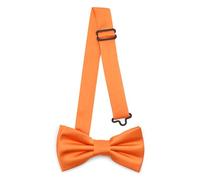 Ladeheid Pajarita para niños - Preatada, banda ajustable, diseño mate, ideal para bodas, cumpleaños, inicio escolar - Resistente y elegante BKM (10cm x 5cm, Naranja)