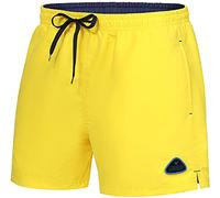 Ladeheid Trajes de Baño de Hombre Pantalones Cortos de Playa LAZA1003 (Amarillo Marina Azul, 6XL)