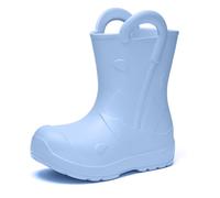 Ladeheid x Camminare Botas de Agua Niña y Niño EVA - Zapatos de Lluvia para Niños Unisex, Bota de Goma Impermeable, Antideslizante y Ligero, Calzado Infantil LA-CA-20 (Azul Claro, 32/33 EU)