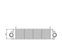 Ladeluftkühler Aluminio 194-720 mm VALEO Para u.a. VW MULTIVAN