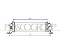 Ladeluftkühler Intercooler 60/60 Para Iveco Daily V Pritsche/Fahrgestell