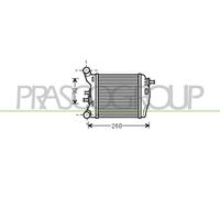 Ladeluftkühler Intercooler para Fiat 500/595/695 1.4 312 500C/595C/695C