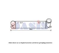 AKS DASIS Intercooler para BMW X1 E84 3er Touring E91 E92 057031N