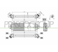 Ladeluftkühler LLK Para Ford Transit Custom 2.2 TDCi RWD FA FD FB
