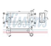 Ladeluftkühler Turbokühler NISSENS 96263 Para Toyota Auris E18 E15 ZRE1