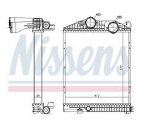 Ladeluftkühler Turbokühler NISSENS 97033 Aluminio aletas soldadas