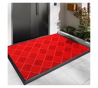 LADFRTYU Alfombra De Entrada Front Entry Door Mats Outside Natural Rubber Entrance Doormats Kitchen Non-Slip Heavy Duty Rugs Easy To Clean Home Carpets(S2 A,50X80CM)