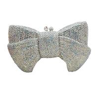 LADFRTYU Bolsa De Diamantes De ImitacióN Bolso de mano noche cristal for mujer, con forma lazo, diamantes imitación, for fiesta, boda, graduación, nupcial, bolsos Cena(5)