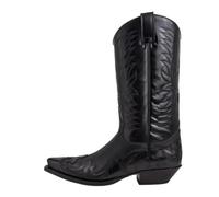LADFRTYU Botas Cowboy Hombre Botas Vaqueras De Tacón Medio For Hombre, Estilo Motociclista, Informales, Tallas Grandes: 38-44, 45, 46, 47 Y 48. Envío Gratuito(Black,48)