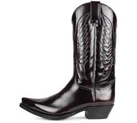 LADFRTYU Botas Cowboy Hombre Botas vaqueras for hombre, zapatos de cuero invierno, botas altas bordadas, for parejas, ligeros y cómodos, tallas grandes 35-48(Dark brown,39)