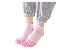 LADFRTYU Calcetines de cinco dedos 5 Pares De Calcetines Grandes Cinco Dedos For Mujer Y Niña, Algodón Absorbentes Adecuado para correr, andar en bicicleta y otros d(5 pairs pink,EU 38-42)