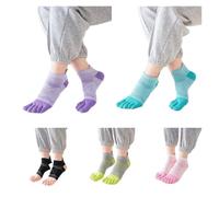LADFRTYU Calcetines de cinco dedos 5 Pares De Calcetines Grandes Cinco Dedos For Mujer Y Niña, Algodón Absorbentes Adecuado para correr, andar en bicicleta y otros d(5 pairs mixcolors,EU 38-42)