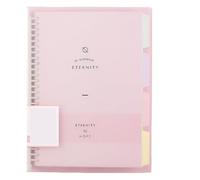 LADFRTYU Cuaderno De Hojas Intercambiables Carpeta A4/B5/A5, diario de papel en espiral hojas sueltas, cuaderno carcasa bobina gruesa Simple extraíble(Pink,B5)