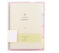 LADFRTYU Cuaderno De Hojas Intercambiables Carpeta A4/B5/A5, diario de papel en espiral hojas sueltas, cuaderno carcasa bobina gruesa Simple extraíble(Yellow,A5)