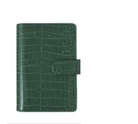 LADFRTYU Cuaderno De Hojas Intercambiables Cubierta de cuaderno hojas sueltas, papelería, contabilidad manual, planificador, Funda cuero PU for carpeta notas, diario(Green,A6)