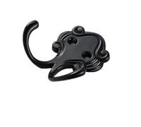 LADFRTYU Ganchos Para Macetas Gancho de pared aleación vintage con doble punta for puerta baño, for colgar ropa, macetas, bolsos, bronce antiguo(Smile(Black))