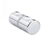 LADFRTYU Manivela Puerta Hardware Bathroom Glass Door Knob | Durable Kitchen Wardrobe Pulls Shower Handle Cabinet(Silver-C)