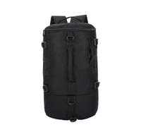 LADFRTYU Mochila Camping Bolso tipo cubo de doble hombro, mochila for exteriores gran capacidad, bolso viaje cruzado un solo(Black)
