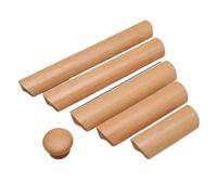 LADFRTYU Tiradores Madera De Muebles 4 Uds. Manija de madera for armario cocina, cajón maciza, tirador puerta, perillas, manijas for muebles(22x22mm-A)
