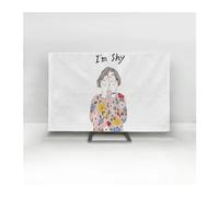 LADFRTYU TV Cover Cubierta antipolvo for pantalla, cubierta for TV, tela de 32-75 pulgadas, moneda Simple y moderna