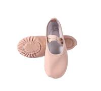 LADFRTYU Zapatillas De Ballet Zapatillas de Ballet for mujer, bailarinas profesionales cuero PU Danseuse for niñas y niños, zapatos baile suela blanda for pequeños Actuación(Free Lace Split Sole,35)