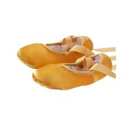 LADFRTYU Zapatillas De Ballet Zapatos De Ballet Bailarina For Niñas, Profesionales Satén For Mujeres Desnudas Rosas For Bailar Actuación(Gold,11.5)