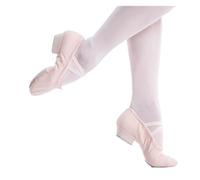 LADFRTYU Zapatillas De Ballet Zapatos De Ballet For Mujer, Baile For Niñas Y Niños, Jazz Tacón Bajo Suela Blanda, Ejercicio For Rosa/negro Actuación(Nude,Size 39)