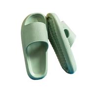 LADFRTYU Zapatillas De Nube Pantuflas de plataforma gruesa for mujer, con suela EVA, for interiores y exteriores, sandalias antideslizantes verano for playa Verano(Green,44-45)