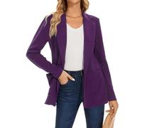 LADI TREND Chaqueta tipo blazer para mujer, con un botón, solapa con muescas, elegante, clásico, formal, manga larga, S
