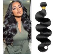 Ladiaryf Paquetes de cabello humano rizado brasileño Body Wave Human Hair Bundles Cabello Natural Humano Cabello Humano Ondulado Color Negro Nnatural 1 Bundles total 100g 22 pulgadas