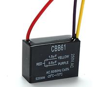 LaDicha Cbb61 1.5 Uf + 2,5 Uf 3 Alambre 250Vac Ventilador De Techo Condensador 3 Cables