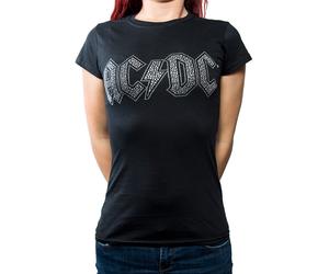 Ladies AC/DC Diamante Logo con licencia Camiseta señoras