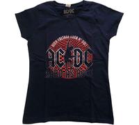 Ladies Ac/Dc Hard As Rock con licencia Camiseta señoras