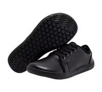 Ladies Black Trainers Wide Minimalist Sneakers Barefoot Leather Casual Walking Shoes Drop Lace Up Lightweight Comfortable Sneakers Casual Comfy Shoes Running Walking Platform E-12