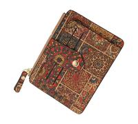 Ladies Card Holder - Unique Floral Women's Wallet, Comfortable Slim Brown Wallet ID | Vintage Floral Women Card Holder Wallet, Compact Wallet for Women Credit Card Cash and Drivers License, D, Fare