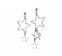 Ladies Fashion 925 Asymmetric Hollow Star Pendant Party Jewelry High-End Earrings