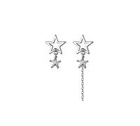 Ladies Fashion 925 Shiny Hollow Star Tassel Pendant Jewelry High-End Earrings