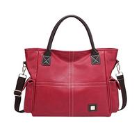 Ladies' Fashion Solid Color Vintage Shoulder Bag, Large Capacity With Metal Zipper Messenger