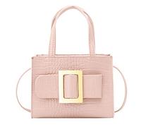 Ladies Fashion Solid Crossbody Shoulder Messenger Handbag With Zipper(Pink)