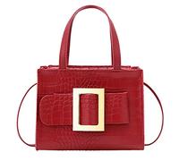 Ladies Fashion Solid Zipper Crossbody Bag, Shoulder Hand & Messenger(Red)
